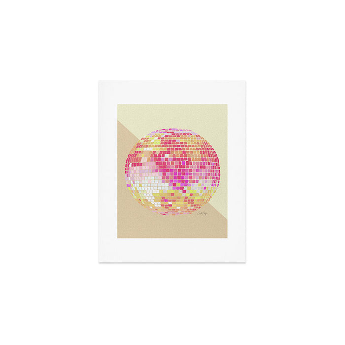 Disco Ball - Pink OmbrÃ© Art Print Gallery Image 1