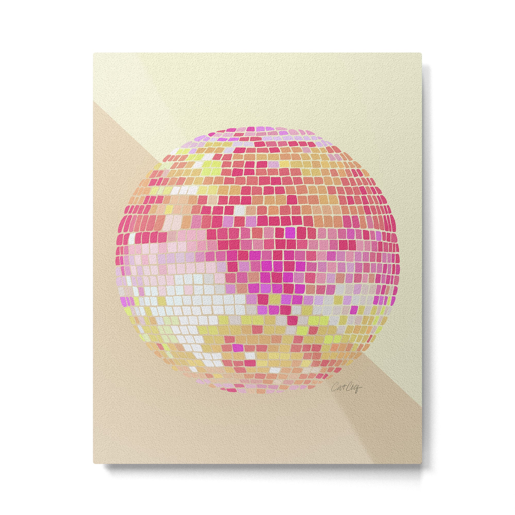 Disco Ball - Pink OmbrÃ© Metal Print Gallery Image 6