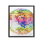Disco Ball â Rainbow Framed Canvas Print Gallery Image 8
