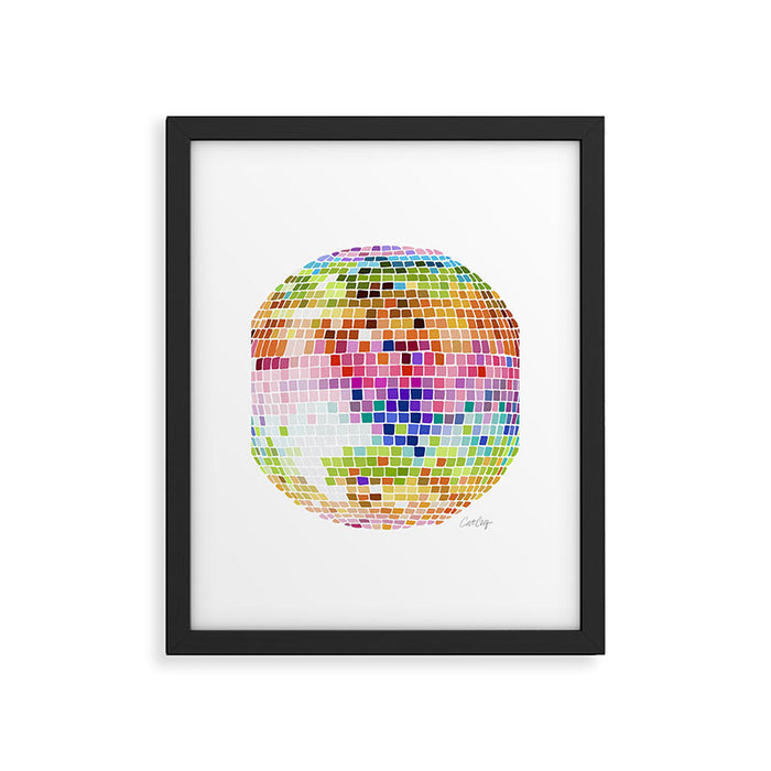 Disco Ball â Rainbow Framed Art Print Gallery Image 1