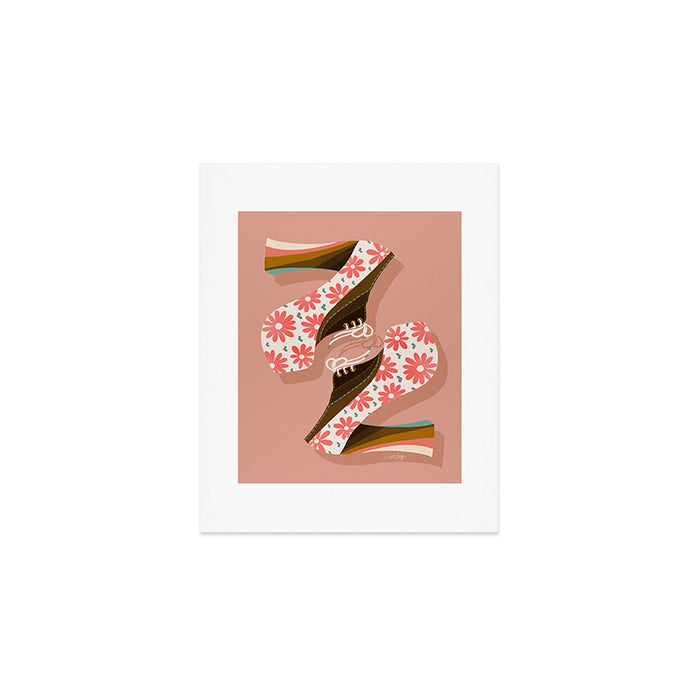 Disco Platforms - Blush & White Art Print Gallery Image 1
