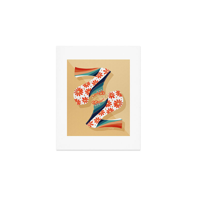 Disco Platforms â Retro Rainbow Art Print Gallery Image 1