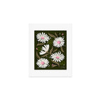 Drippy Daisy Dreamscape - Pink on Olive Art Print Gallery Image 1