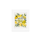 Easy Peasy Lemon Squeezy Citrus - Yellow & Green Palette Art Print Gallery Image 1