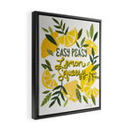 Easy Peasy Lemon Squeezy Citrus - Yellow & Green Palette Framed Canvas Print Gallery Image 2