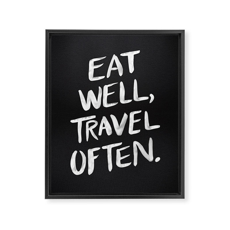 Eat Well, Travel Often Framed Canvas Print Gallery Image 8
