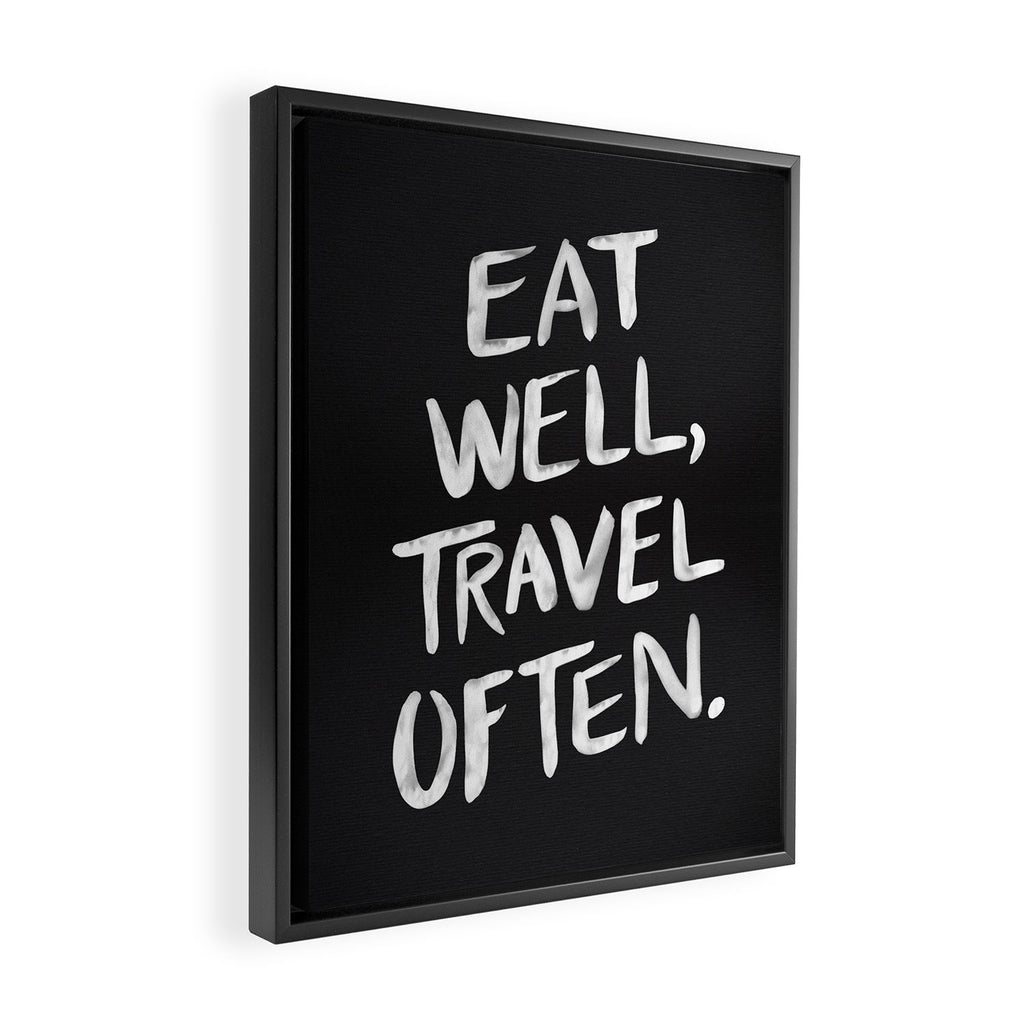 Eat Well, Travel Often Framed Canvas Print Gallery Image 2