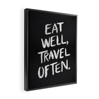 Eat Well, Travel Often Framed Canvas Print Gallery Image 2