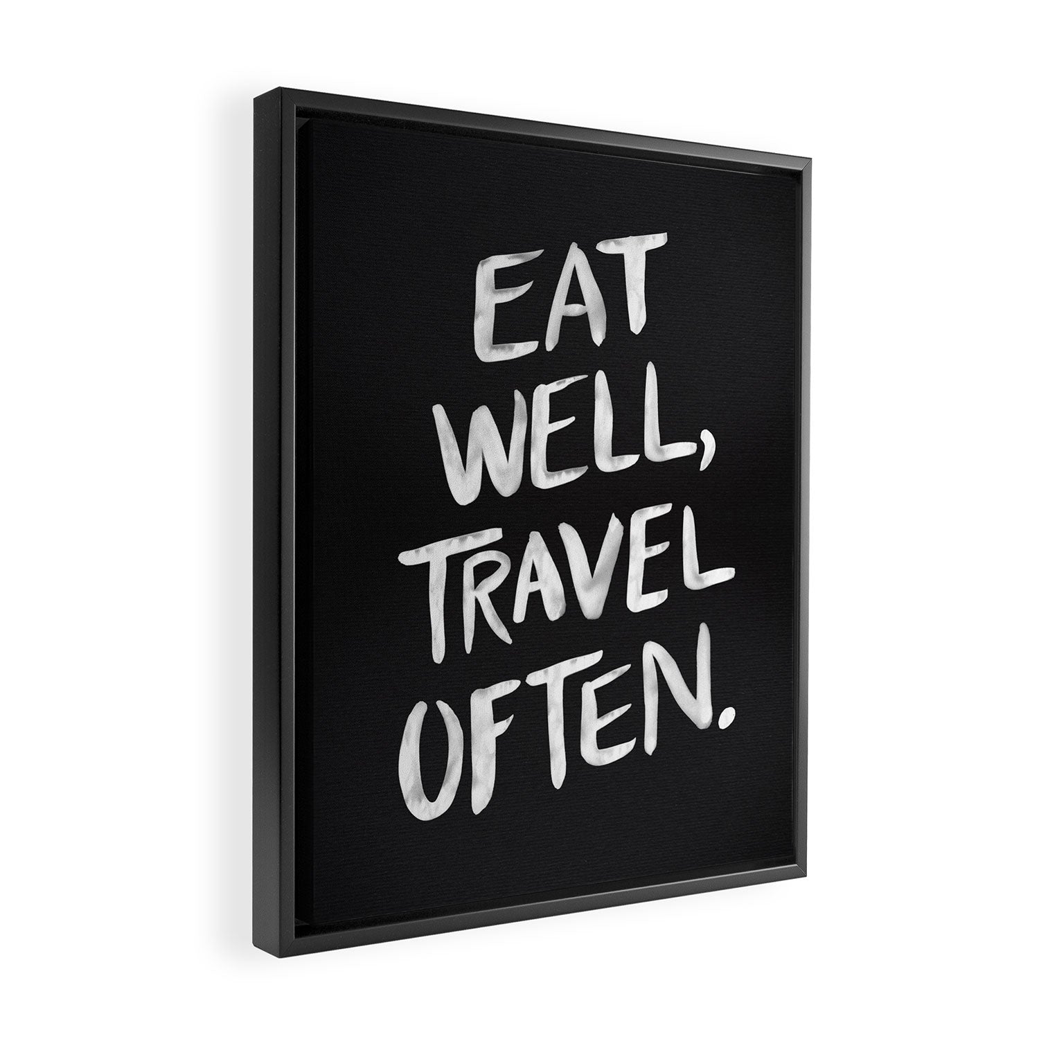 Eat Well, Travel Often Framed Canvas Print Gallery Image 2