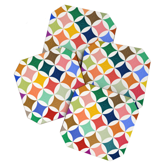 Eclipse Pattern - Rainbow Palette Coaster Gallery Image 1