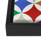 Eclipse Pattern - Rainbow Palette Framed Canvas Print Gallery Image 3