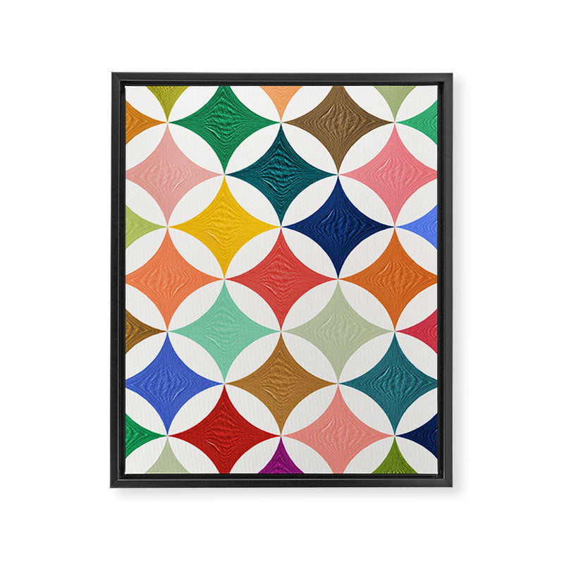 Eclipse Pattern - Rainbow Palette Framed Canvas Print Gallery Image 8
