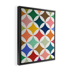 Eclipse Pattern - Rainbow Palette Framed Canvas Print Gallery Image 2