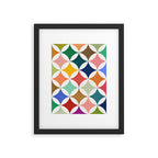 Eclipse Pattern - Rainbow Palette Framed Art Print Gallery Image 6