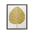 Elephant Ear Alocasia - Gold Palette Framed Canvas Print Gallery Image 8