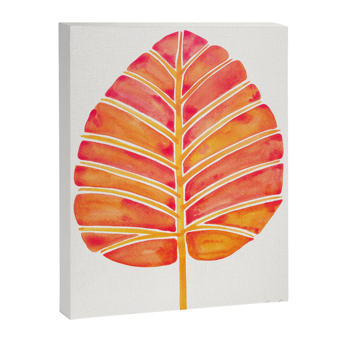 Elephant Ear Alocasia - Peach Palette Canvas Print Gallery Image 1