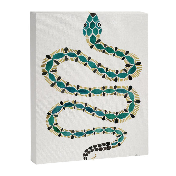 Emerald & Gold Serpent Canvas Print Gallery Image 1
