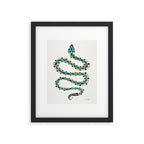 Emerald & Gold Serpent Framed Art Print Gallery Image 5