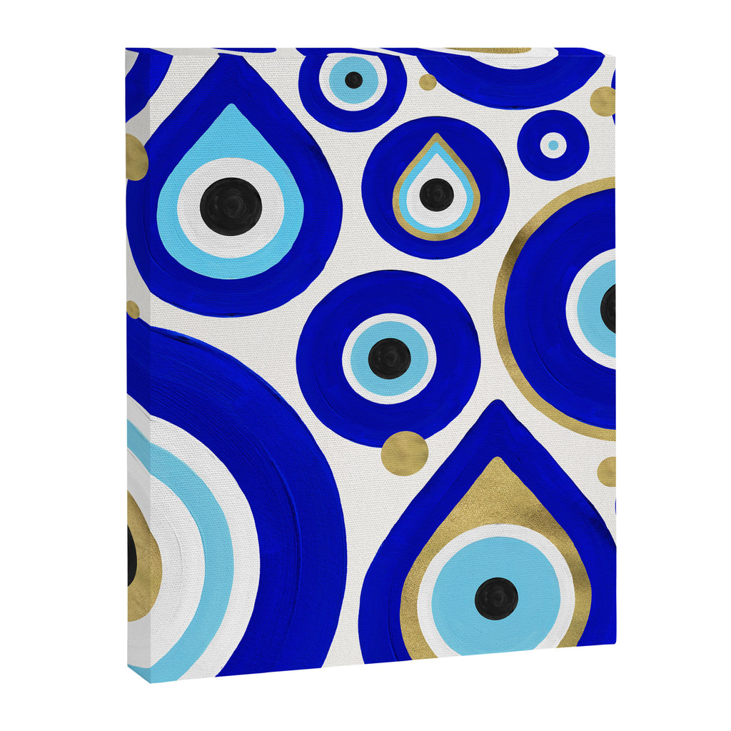 Evil Eye Charms on White Canvas Print Gallery Image 8