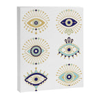 Evil Eye Collection on White Canvas Print Gallery Image 8