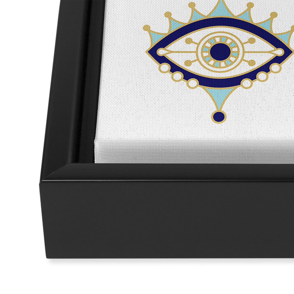 Evil Eye Collection on White Framed Canvas Print Gallery Image 3