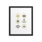 Evil Eye Collection on White Framed Art Print Gallery Image 4
