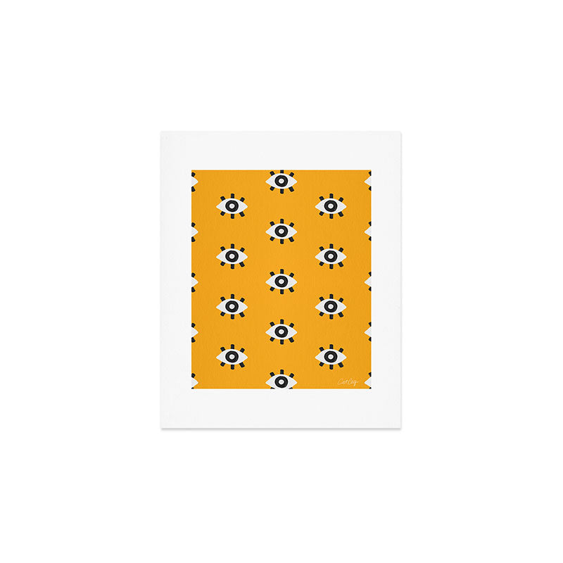 Evil Eye Dots - Marigold Palette Art Print Gallery Image 1