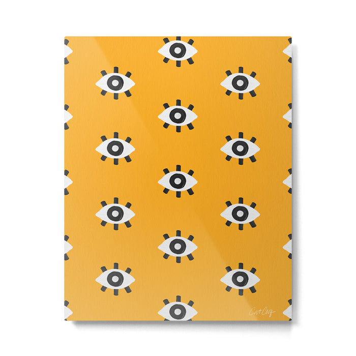 Evil Eye Dots - Marigold Palette Metal Print Gallery Image 1