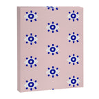 Evil Eye Dots - Navy & Blush Palette Canvas Print Gallery Image 8
