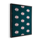 Evil Eye Dots - Teal & Pink Framed Canvas Print Gallery Image 2