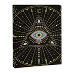 Evil Eye Mandala - Black Canvas Print Gallery Image 8