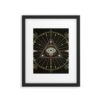 Evil Eye Mandala - Black Framed Art Print Gallery Image 6
