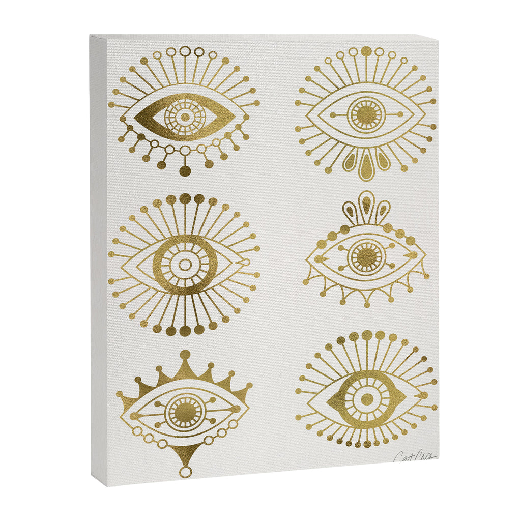 Evil Eyes - Gold Palette Canvas Print Gallery Image 6