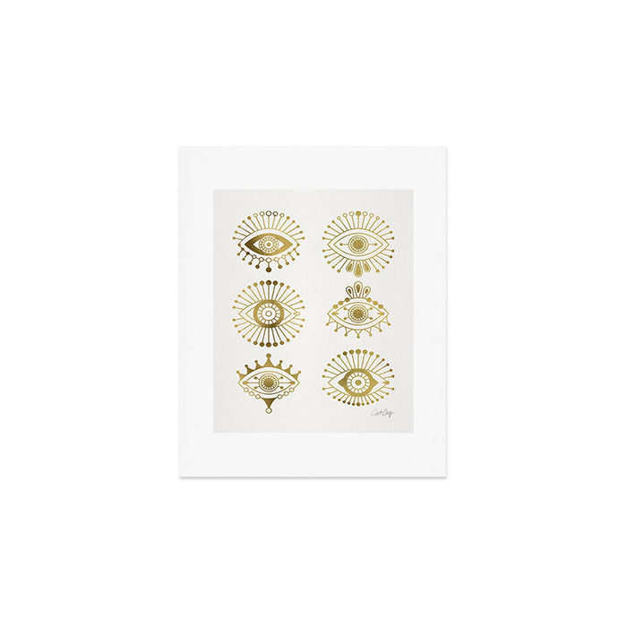 Evil Eyes - Gold Palette Art Print Gallery Image 1