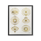 Evil Eyes - Gold Palette Framed Canvas Print Gallery Image 6