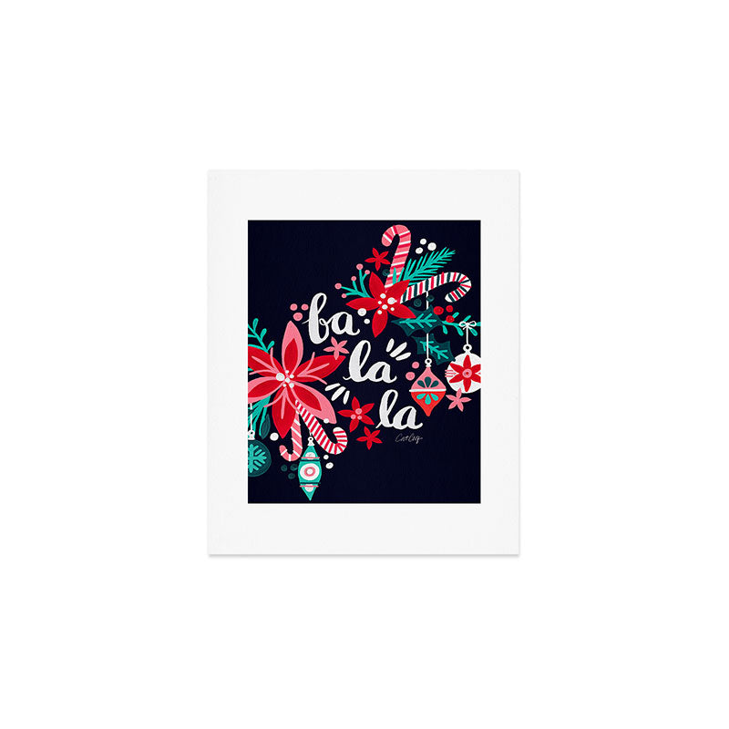 Fa La La Bouquet - Navy Art Print Gallery Image 1