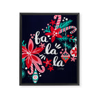 Fa La La Bouquet - Navy Framed Canvas Print Gallery Image 8