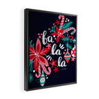 Fa La La Bouquet - Navy Framed Canvas Print Gallery Image 2