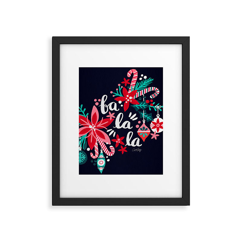 Fa La La Bouquet - Navy Framed Art Print Gallery Image 6