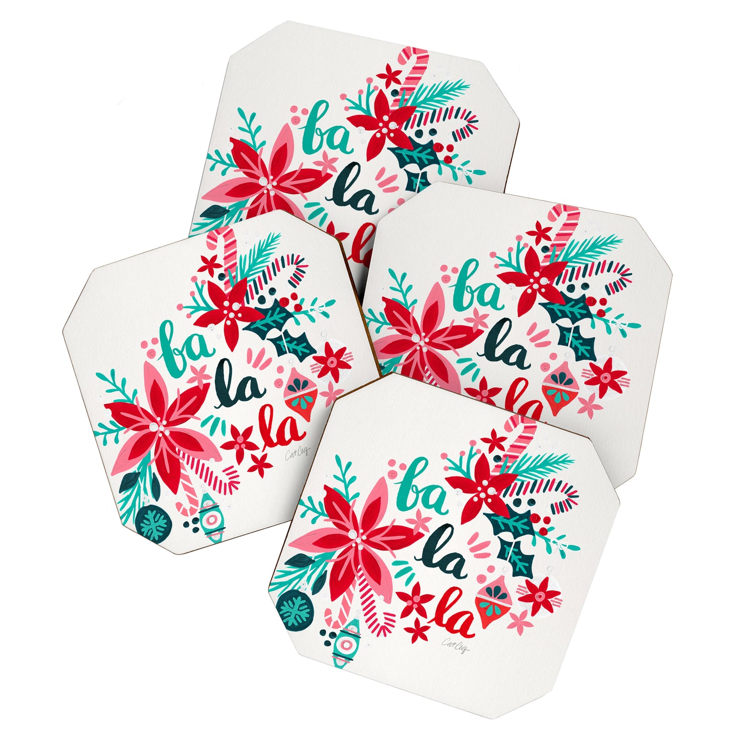 Fa La La Bouquet - White Coaster Gallery Image 1