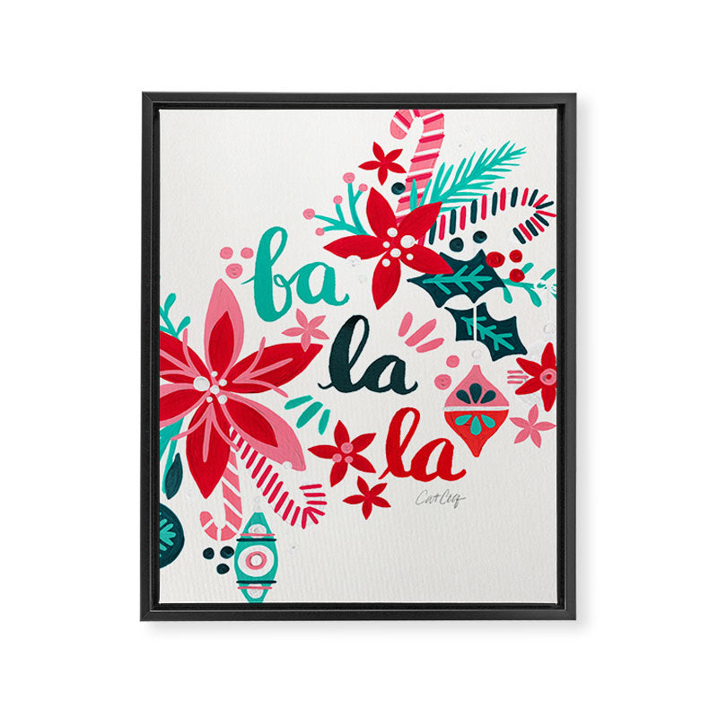 Fa La La Bouquet - White Framed Canvas Print Gallery Image 8