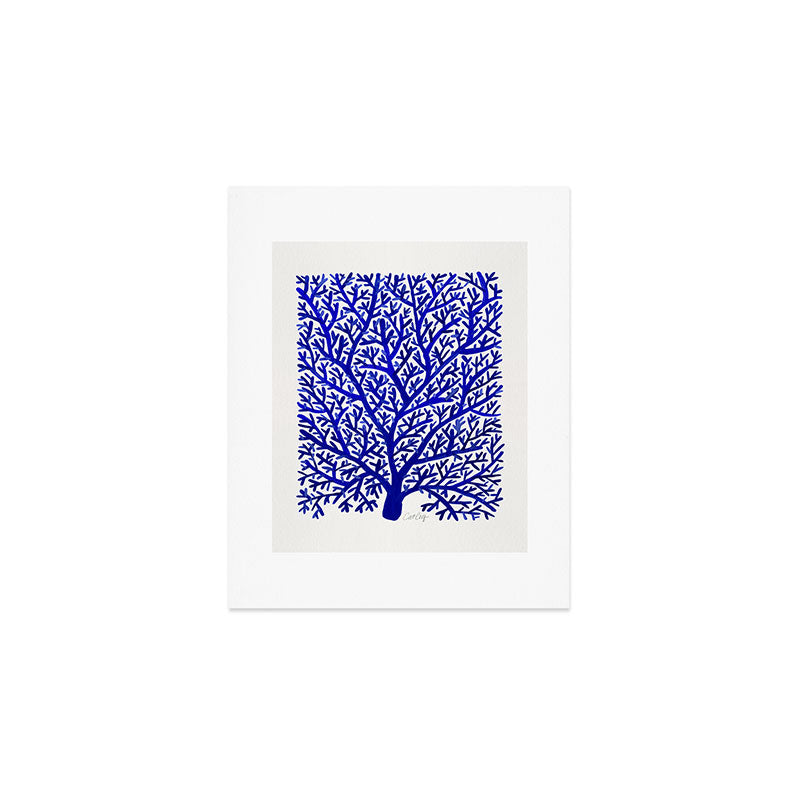 Fan Coral - Navy Art Print Gallery Image 1
