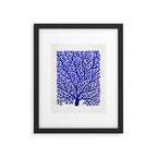 Fan Coral - Navy Framed Art Print Gallery Image 5