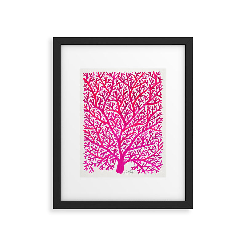Fan Coral - Pink OmbrÃ© Framed Art Print Gallery Image 5