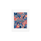 F*cking Fabulous - Denim & Coral Palette Art Print Gallery Image 1