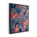 F*cking Fabulous - Denim & Coral Palette Framed Canvas Print Gallery Image 2