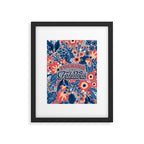 F*cking Fabulous - Denim & Coral Palette Framed Art Print Gallery Image 5