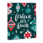 Festive As F*ck - Teal Canvas Print Gallery Image 6