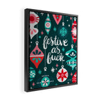 Festive As F*ck - Teal Framed Canvas Print Gallery Image 2