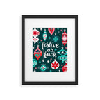 Festive As F*ck - Teal Framed Art Print Gallery Image 5